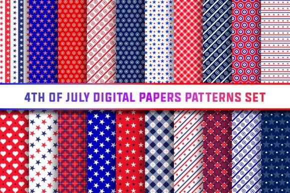 4th of July Digital Paper Background