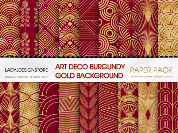 Art Deco Burgundy Gold: A Timeless Design Element
