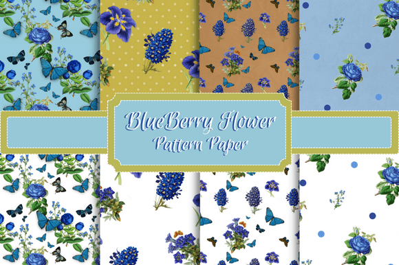BlueBerry Flower Paper Pack
