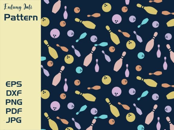 Bowling and Ball Pattern Fabric