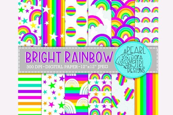 Bright Rainbow Digital Paper: A Versatile Resource for Creative Projects