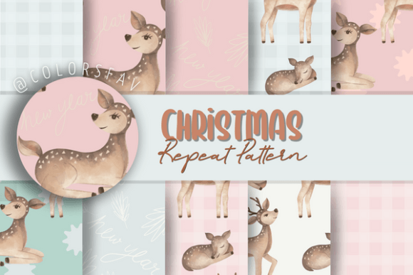 Christmas Deer Digital Paper Pack Pink: A Versatile Resource for Creative Projects