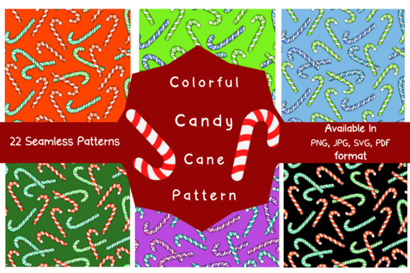 Colorful Candy Cane Pattern: A Versatile Design for Creative Projects