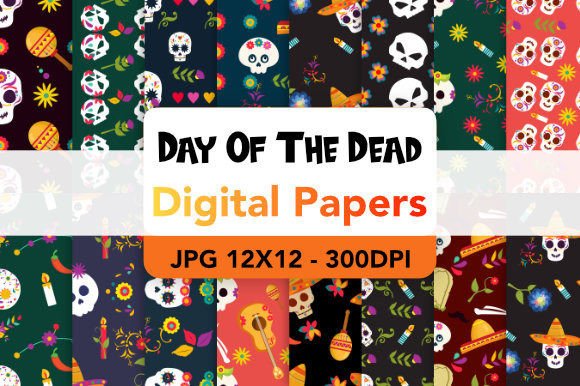 Day of the Dead Digital Papers: A Creative Resource for Design Enthusiasts