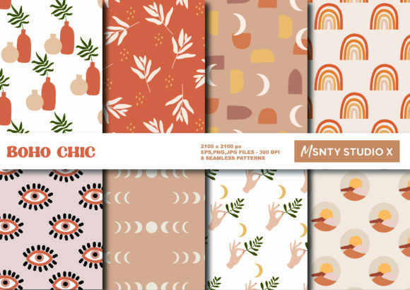 Discover the Beauty of Boho Chic Patterns and Digital Papers for Creative Projects