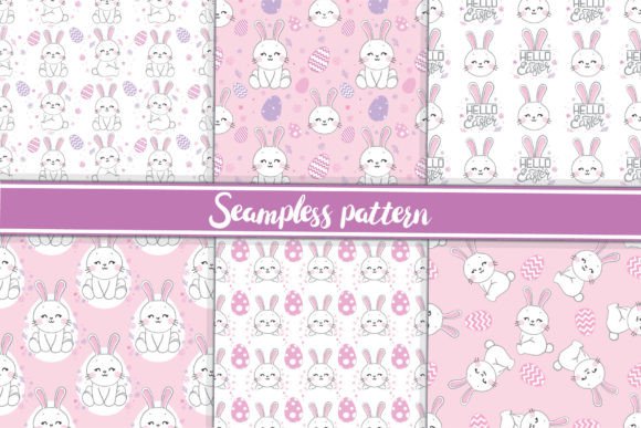 Easter Rabbits Seamless Pattern Set: A Creative Resource for Designers and Makers