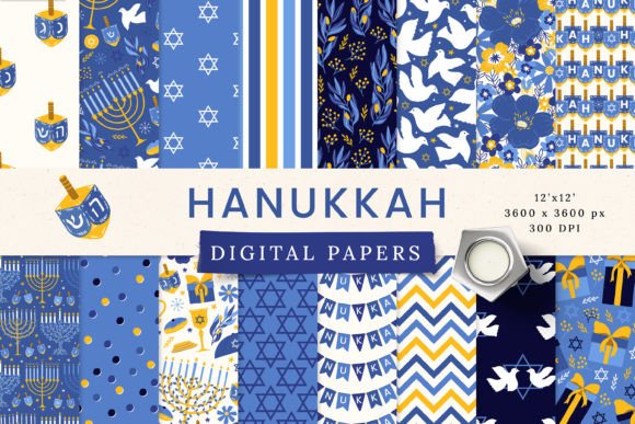 Enhancing Creative Workflows with Hanukkah Digital Papers Seamless Pattern