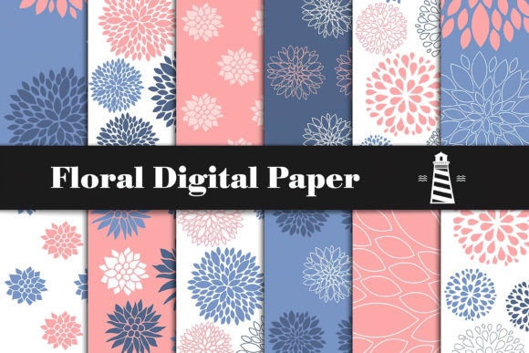 Floral Digital Paper, Floral Pattern: A Versatile Tool for Creativity and Design