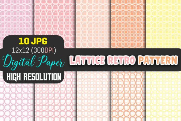 Lattice Retro Circles Seamless Pattern