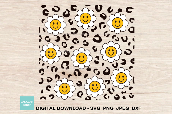 Leopard Smiley Daisy Seamless Pattern: A Versatile Design for Modern Creators