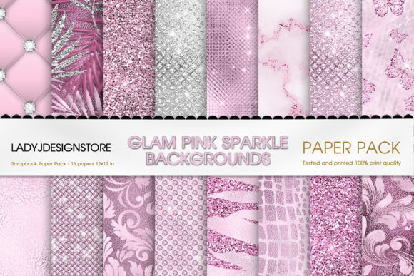 Silver and Pink Glam Digital Paper: A Versatile Choice for Creative Designers
