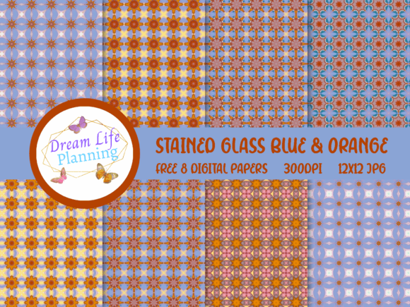 Stained Glass Blue Orange Free Papers: Elevating Digital Craftsmanship with Intentional Color and Seamless Versatility