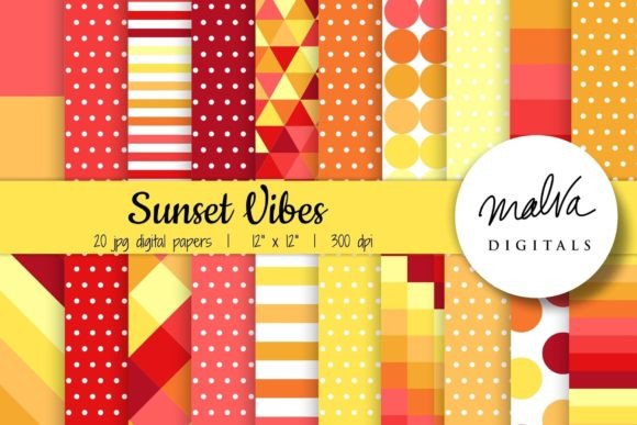 Sunset Colors Digital Paper