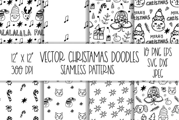 Winter Seamless Pattern Svg. Vector Seam